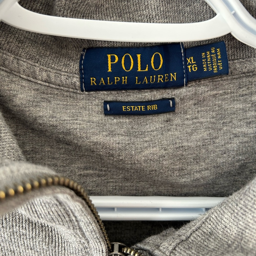 Ralph Lauren Men's Gray 1/4 Zip Sweater - Picture 3 of 8